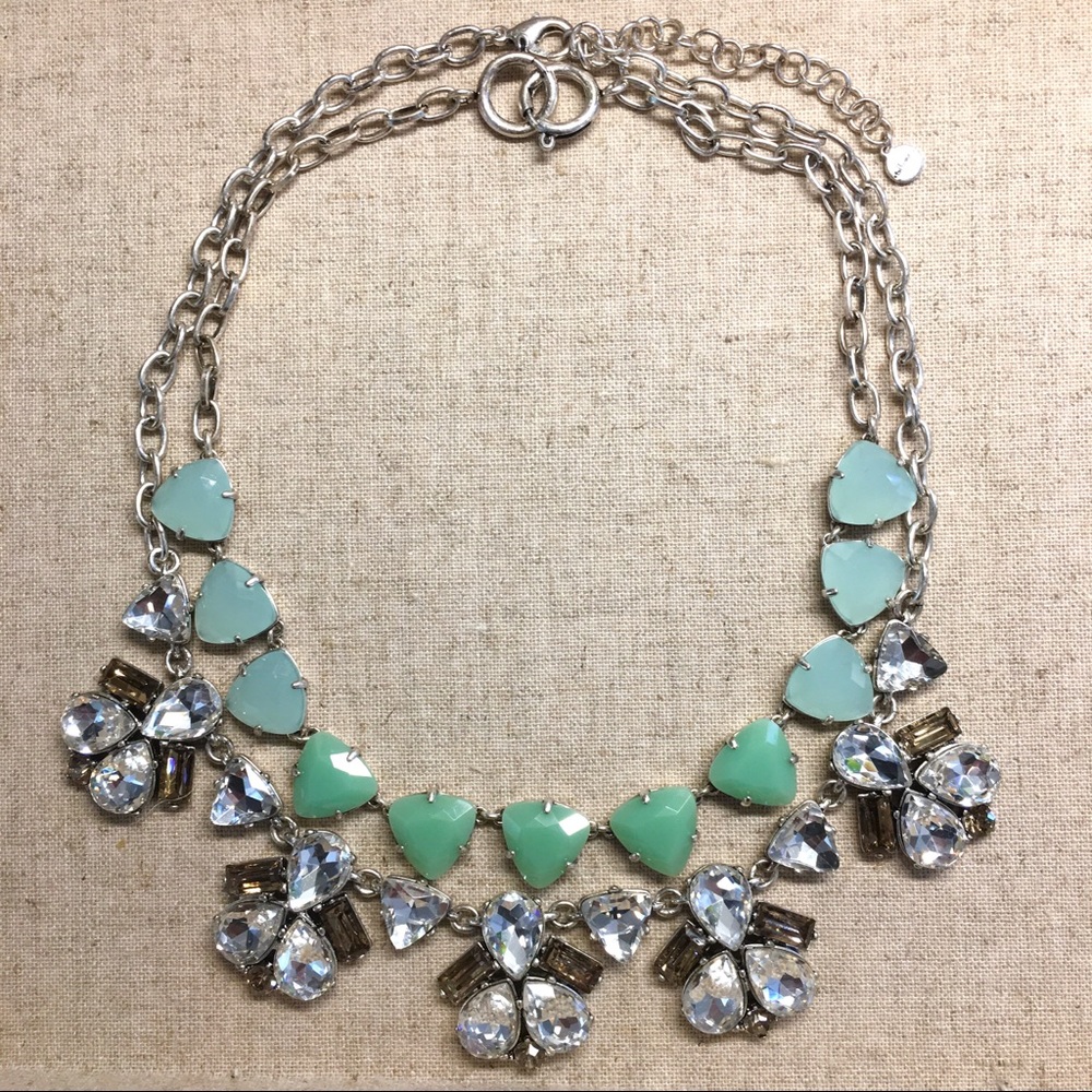 Stella & Dot Sparklng Bejeweled Retired Lila Crystal+Silver+SmokyQaurtzN… - Picture 11 of 16